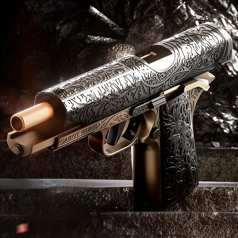 vintage engraved m1911 toy pistol manual soft bullet blaster vintage engraved m1911 toy pistol manual soft bullet blaster