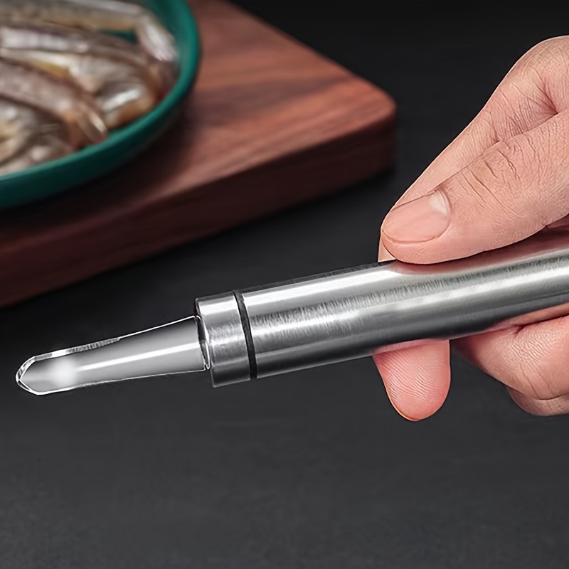 stainless steel tool ergonomic handle seafood peeler for removal kitchen gadget details 3