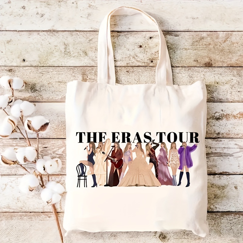 

Eras Tour Canvas Tote Bag - Large Capacity, Double-sided Print | Reusable Grocery & Shopping Handbag | Perfect Gift For Fans, Friends, Birthdays & Christmas