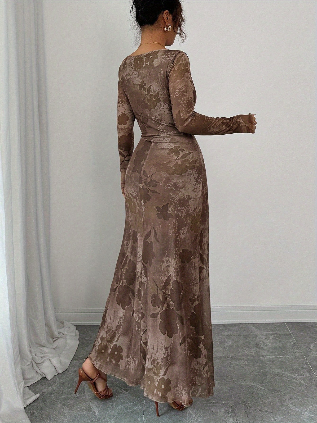 brown chocolate dress Honey Chocolate Maxi Dress - US 10