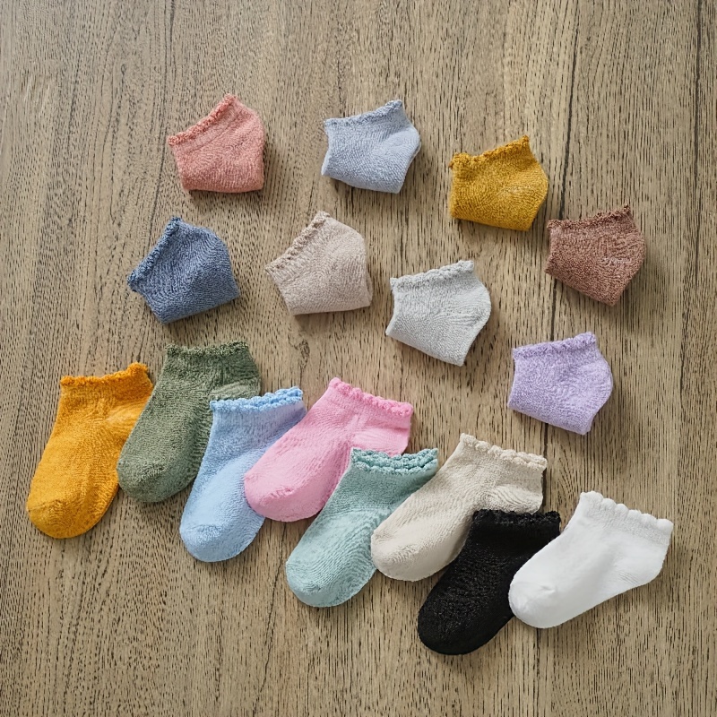 

16 Pairs Of Girl's Fashion Low-cut Socks, Comfy Breathable Soft Socks For All Seasons Wearing