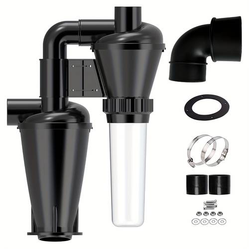1pc dust collector 50mm 2 diy woodworking industrial separator collector canister for vacuum cleaners and woodworking dust collection systems