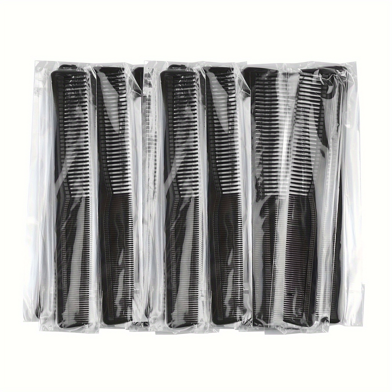 

100-pack Black Hair Combs Set, Fine-tooth, Plastic Bristle, Abs Handle - Durable Professional Standard Combs For All Hair Types