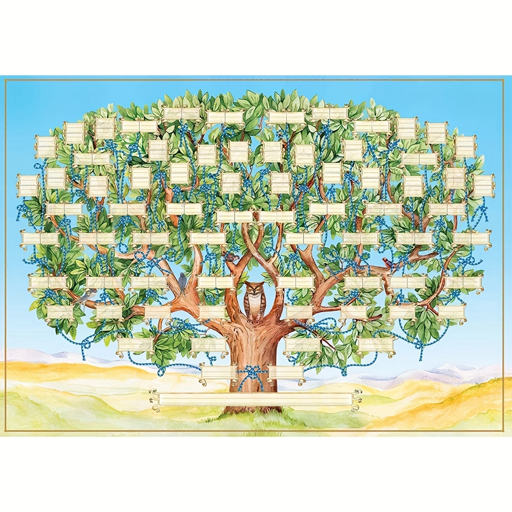 

Family Tree Canvas: Blank Spaces For Personalized - Suitable For Home Decor And Gift Giving