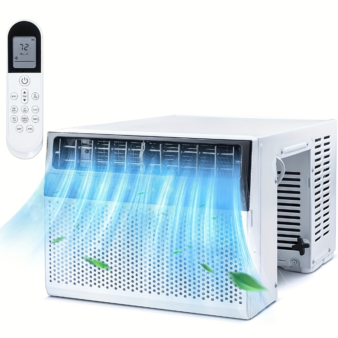 6000 BTU Window Air Conditioner - Cools Up To 300 Sq. Ft, Quiet, 3 Fan Speeds, Wi-Fi App Control, Auto Restart, Remote Included