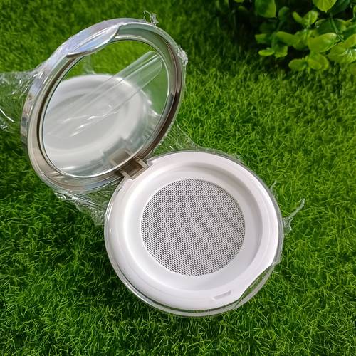 travel portable reusable ultra thin loose powder empty box with powder puff
