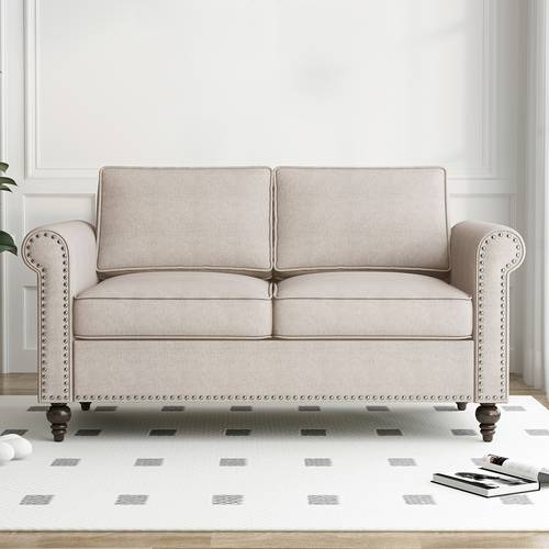 single sofa chair with linen upholstered armchair for living room century design single couch with solid wood frame comfortable cushion for home office apartment dark grey