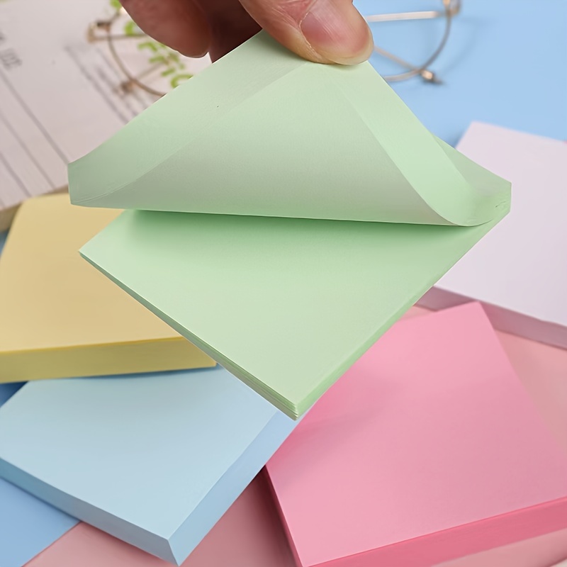 100pcs Horizontal Sticky Notes Bright Colors for Messages