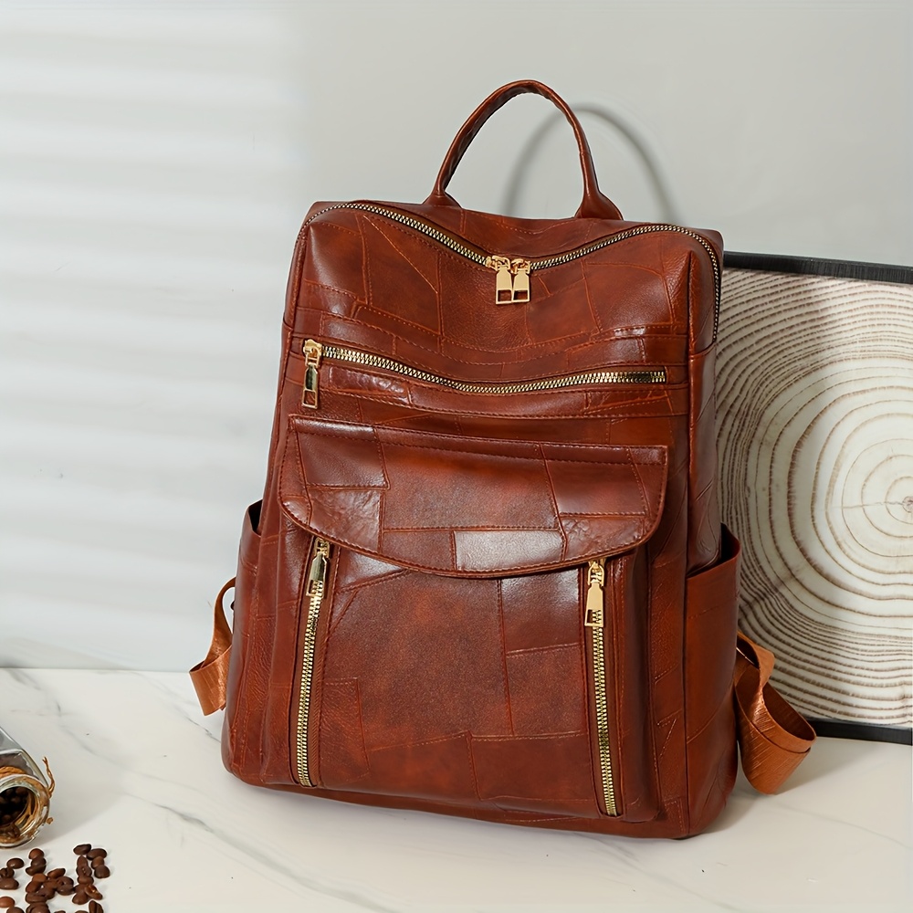 Mochilas para Mujeres Mochila Elegante para Mujeres Adecuada para la Universidad y Viajes - Mochila de Gran Capacidad con Correas Ajustables y Cierre de Cremallera, Diseño Minimalista, - / //
