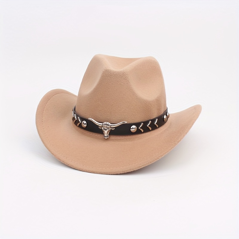 Embroidered Beige Cowboy Hat with Red Band Amazon.com: Authentic Brown Western Cowboy Hats w/ Red Band  main image 4