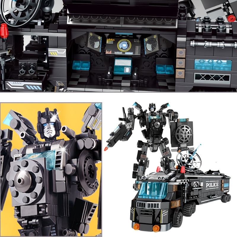 City Police Department Building Blocks Kit Toy, Police Car, Role-playing Toys for Boys And Girls, Halloween/Thanksgiving Day/Christmas Gift