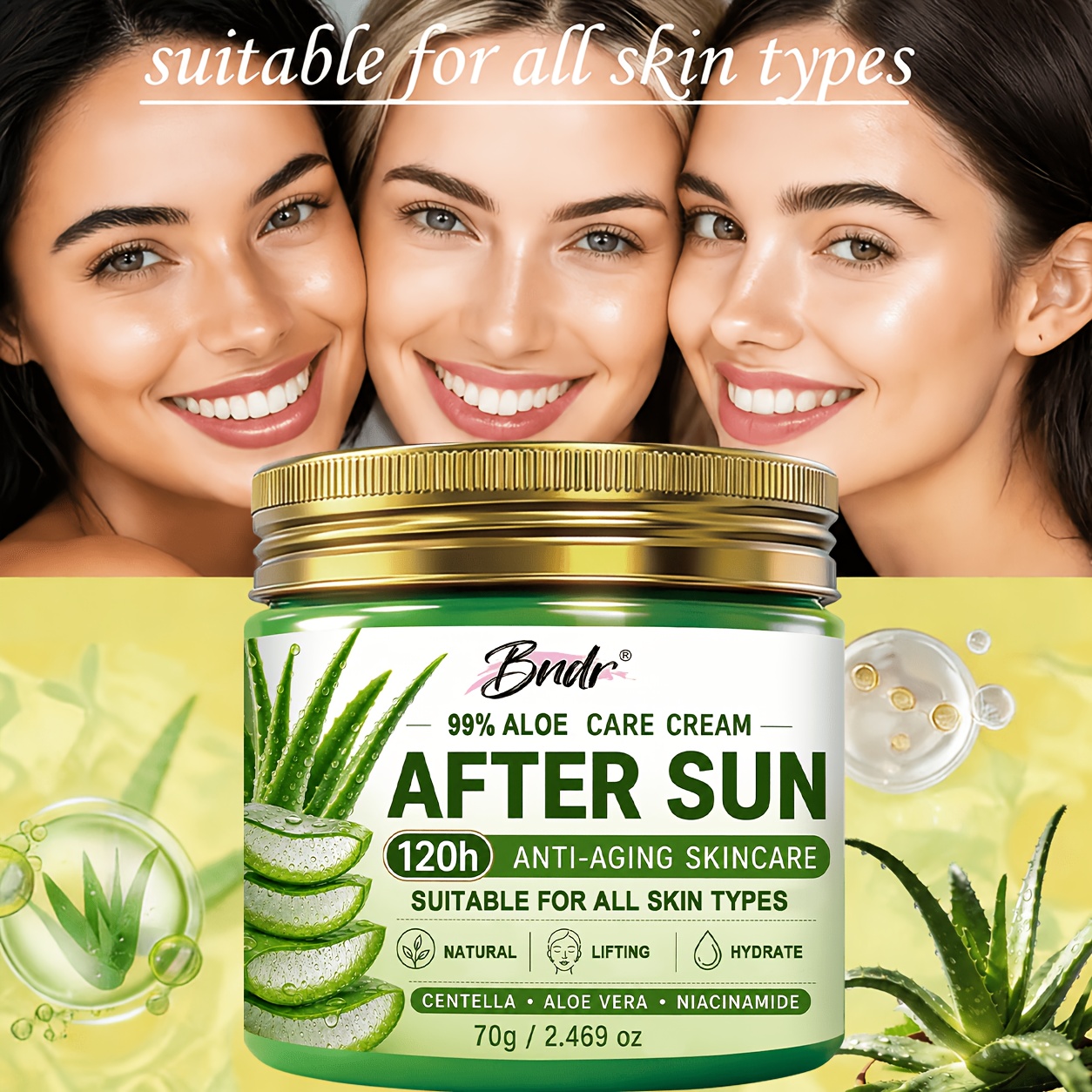 Moisturizing Face Cream with Aloe Vera for Adults