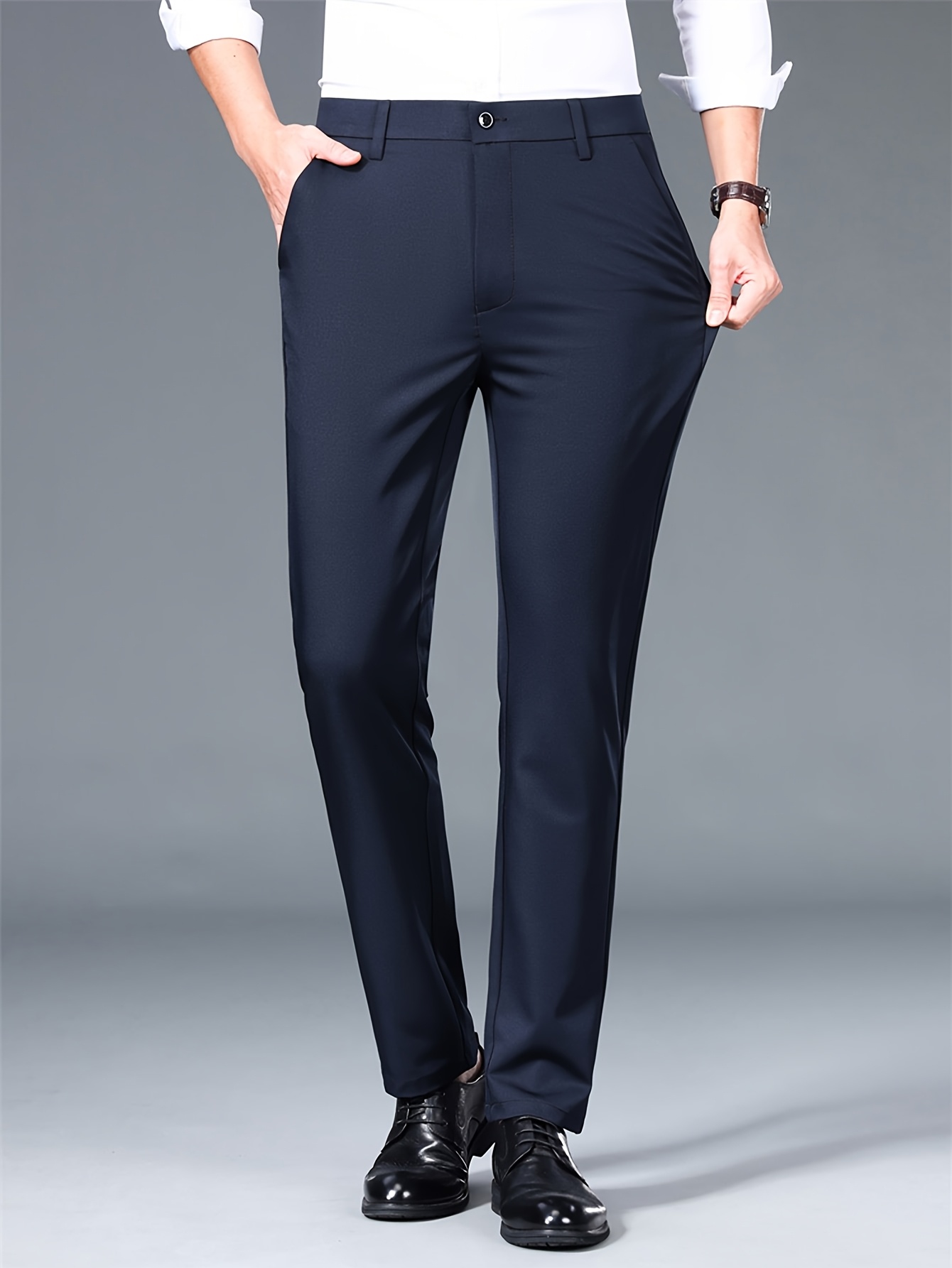 2pcs lightweight summer mens business casual stretch pants - Temu United  Arab Emirates