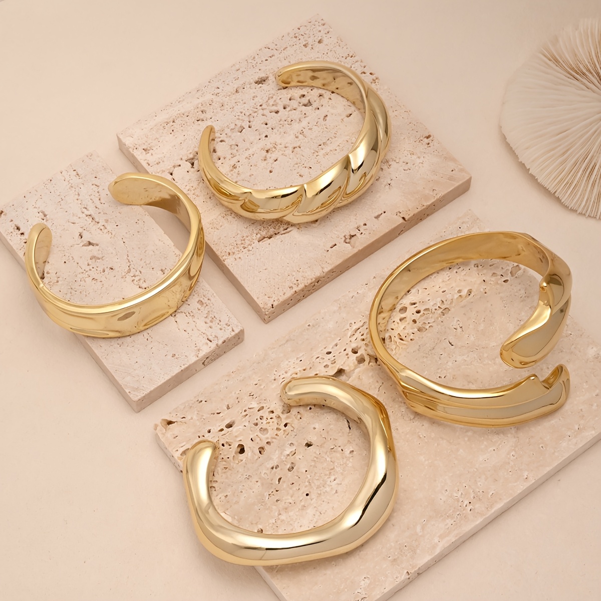 4pc Geometric Bracelet Set for Daily Life and Parties