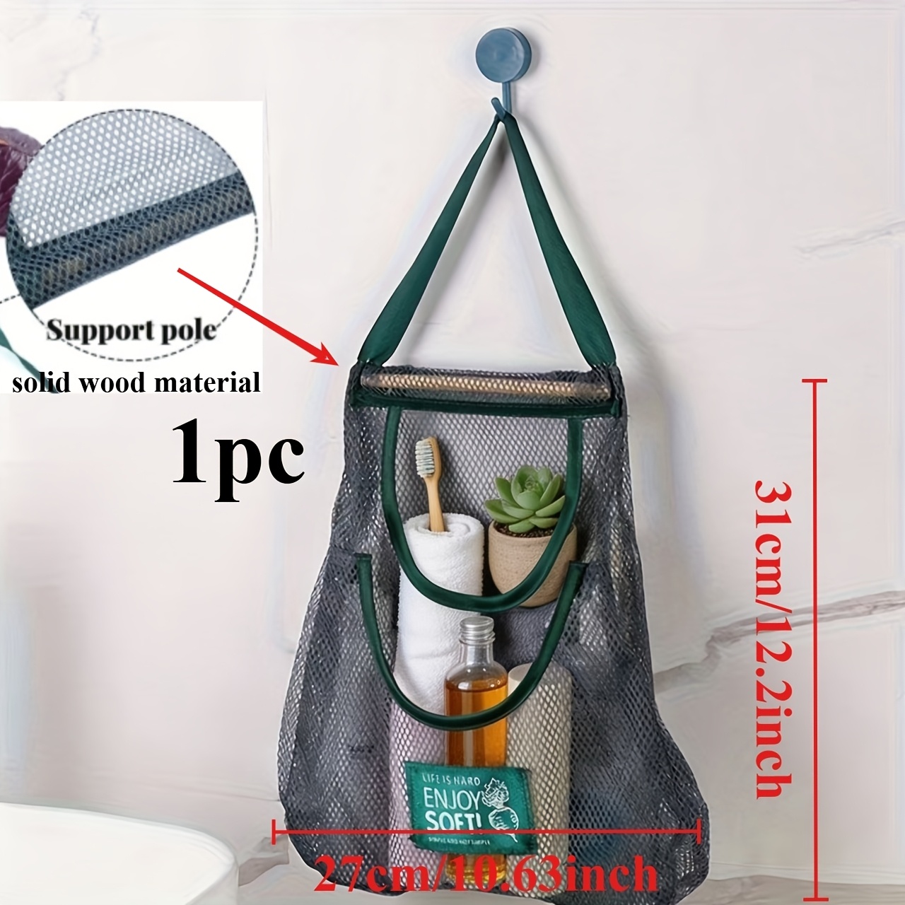 TEMU Travel Organizer, Portable Fruit And Vegetable Hanging Bag, Multifunctional Kitchen Storage Net Bag - Portable Handheld Hollow Breathable Fruit,