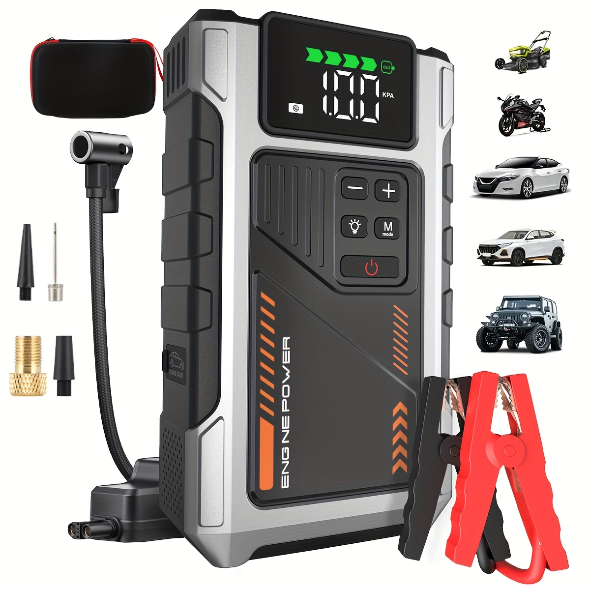 AIMAPOW Powerbank Starthilfe - 12V Auto-Starter Für Pkw & Motorrad, Kompakt & Leistungsstark