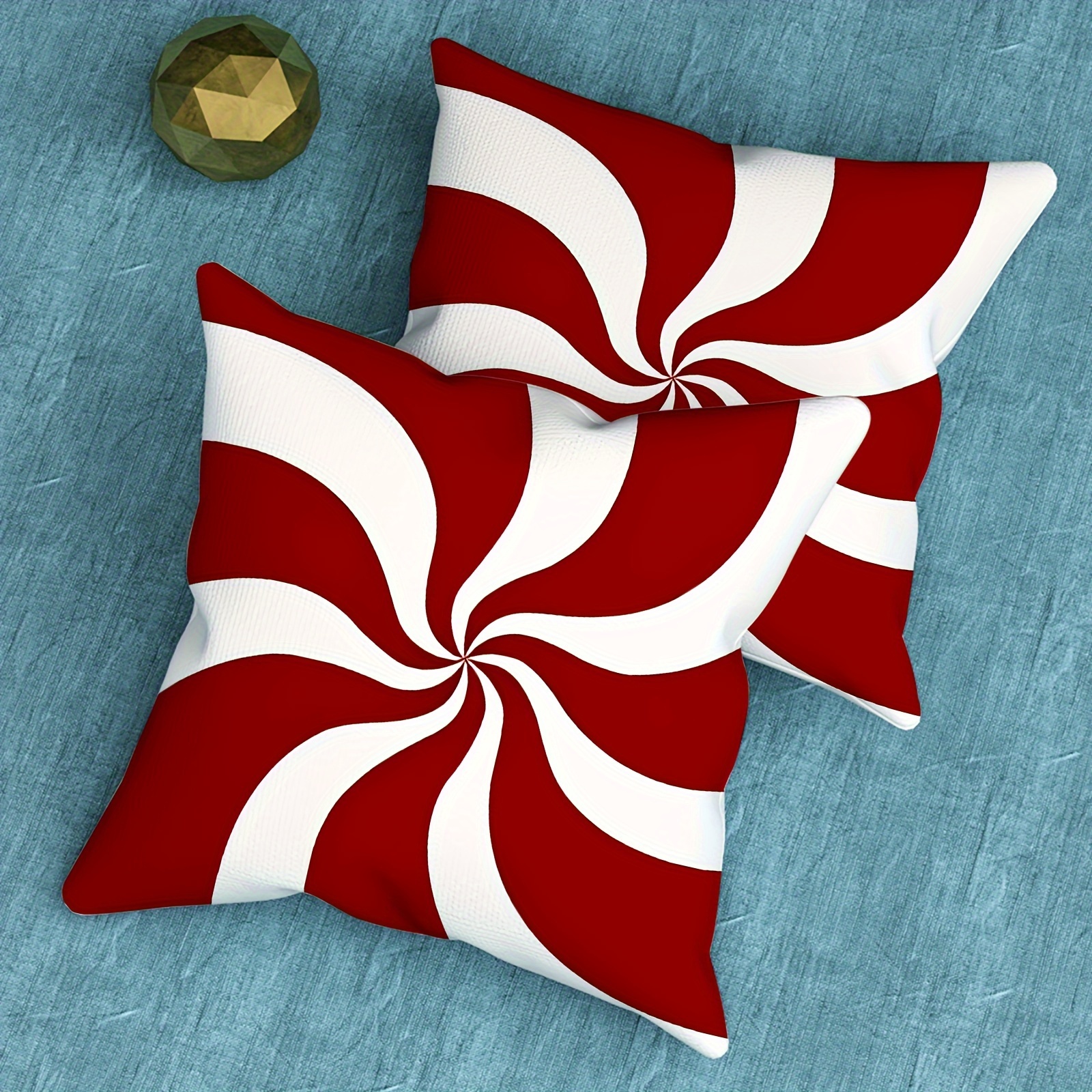 

2pcs Swirl Pattern Plush Throw Pillow Covers, 18x18 Inch - Zip Closure, Machine Washable, Any Room Decor (pillow Insert Not Included)