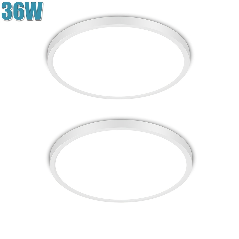 Image of 2pcs 36w Led Ceiling Light Ultra Slim Flush Mount Ceiling Lamp Cool White/ Lighting For Kitchen Bathroom Living Room Bedroom