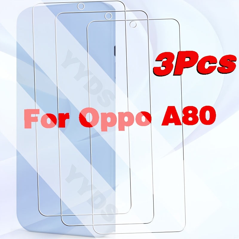 

3-pack Tempered Glass Screen Protector For Oppo A80, Glossy , Scratch-resistant, High-