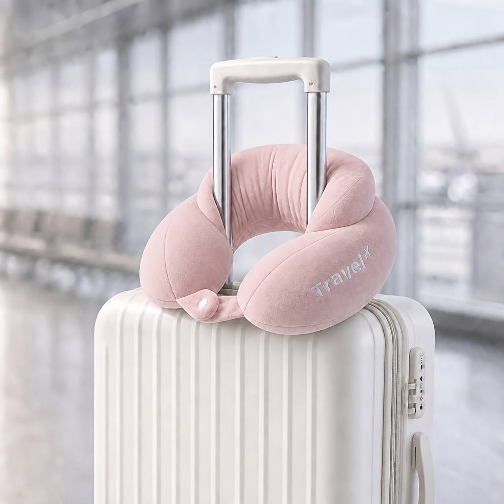 TEMU 1pc U-shaped Travel Pillow, Neck Support Pillow, Cervical Pillow, Airplane U-shaped Pillow, Back And Neck Support Pillow, Sleep Aid, Essential