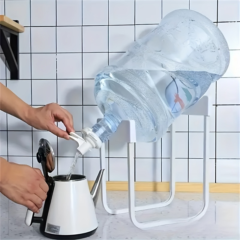 YYUNANG Stainless Steel 2-5 Gallon Water Jug Stand And 1 Water Dispenser Valves,Water Stand,Foldable Water Dispenser Stand With Dustproof Cap For