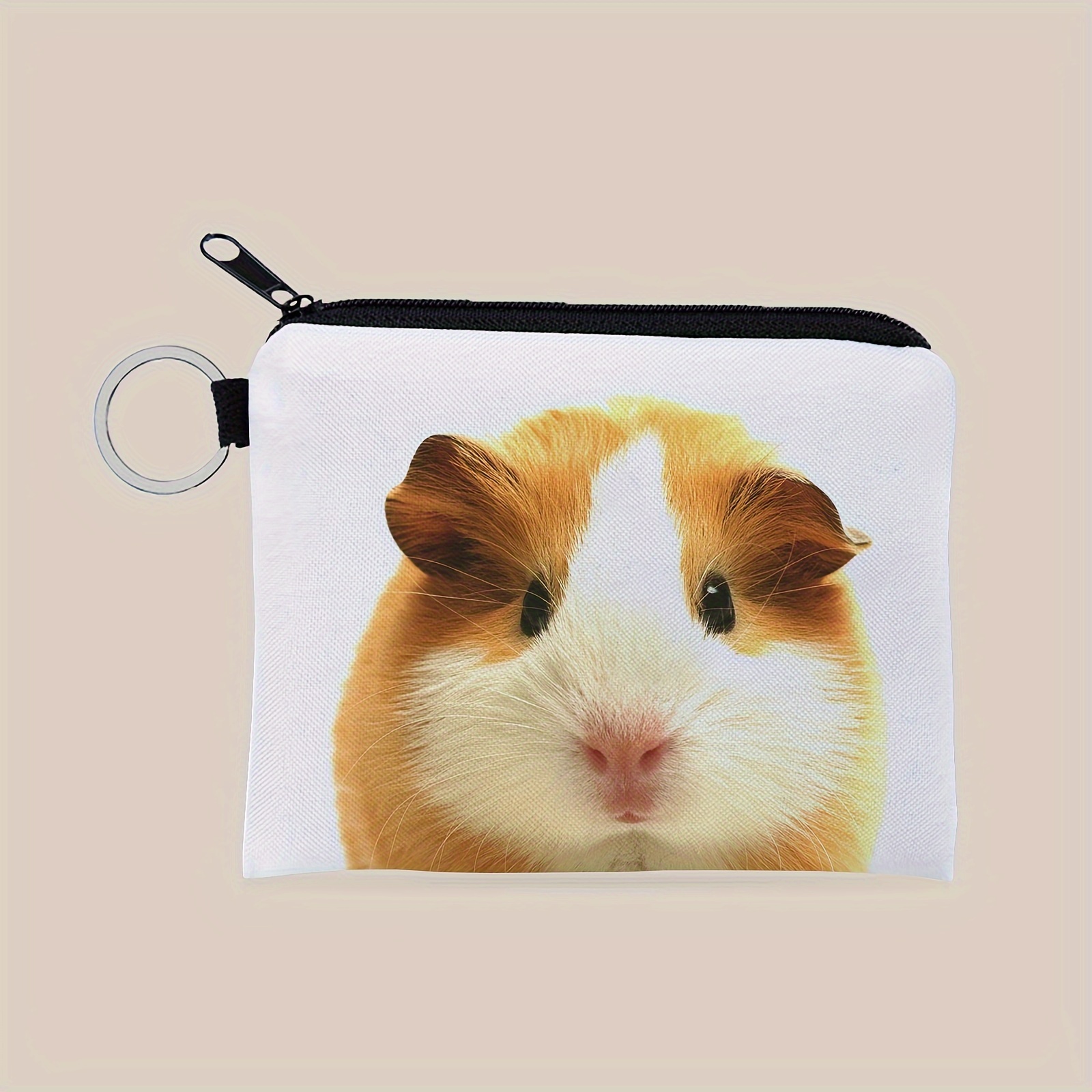TEMU 1pc Of A Small Purse Featuring A Guinea Pig Design, A Portable Multifunctional Zipper Wallet With Capacity, Perfect As Gifts For Women And Girls.