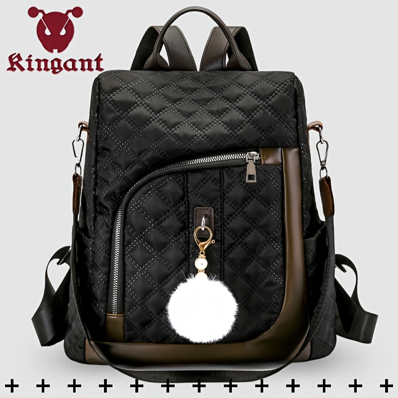 TEMU Anti-theft Backpack, Large Capacity, For , Fashionable & Lightweight, Worn As A Single-shoulder Or Crossbody Bag, Multi-functional For Hiking &