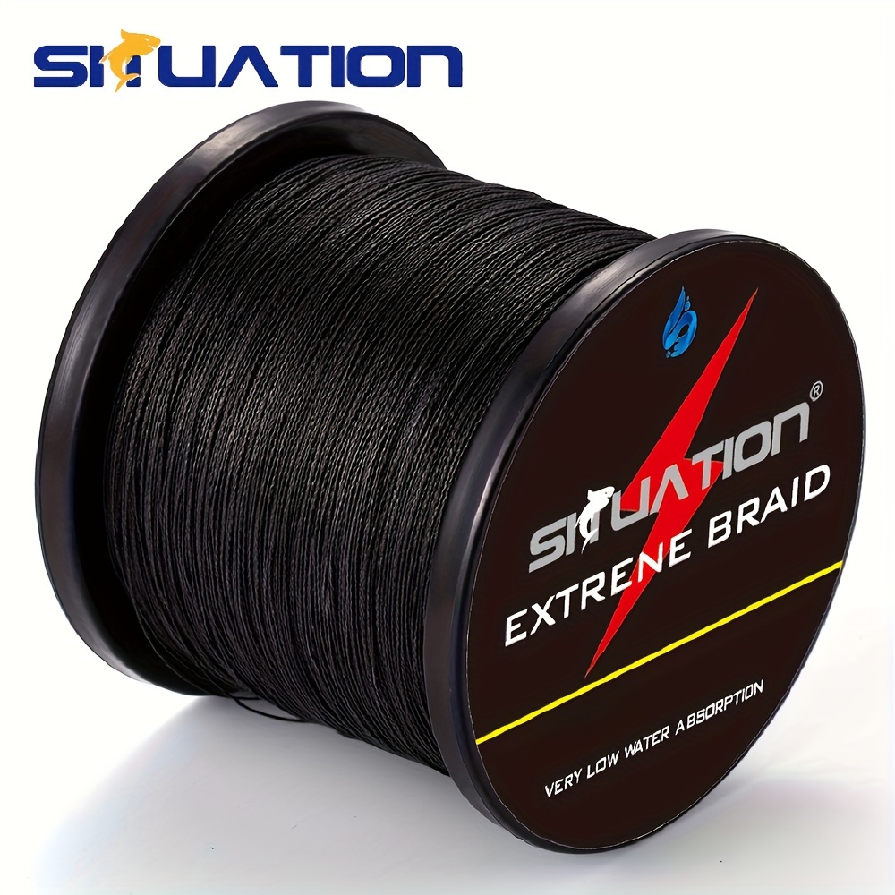 

500m/1640ft Smooth Long Casting Strong Fishing Line, 4-strand Anti-abrasion Pe Braided Line, With 10/20/30/40/80lb Pull, Fishing Accessories