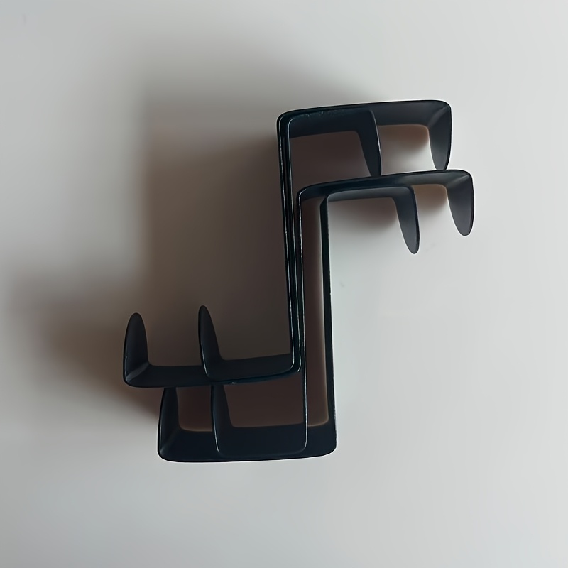 TEMU 3pcs -shaped Hooks, Punch-free Over Door Reversible Hanger, Dual Use Wall Mount Organizer For Bedroom Living Room Kitchen Bathroom Wardrobe