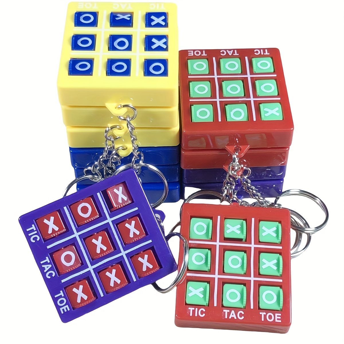 

12pcs Mini Toe Keychains For - Toy Set, Plastic Key Rings, Perfect Birthday Party Favors & Gifts For 3-6