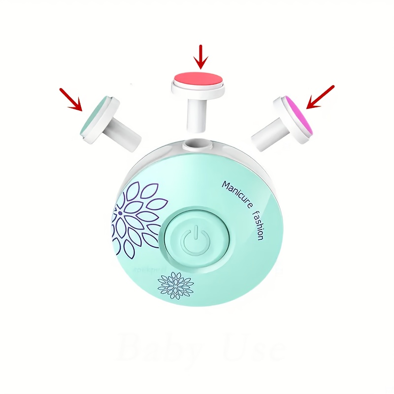 Electric Nail Clipper, Battery Powered Without Battery Electric Nail Grinder and Polisher for Nail Care Set with Multiple Grinding Heads for Multi-Functional Use Nail Styling Machine