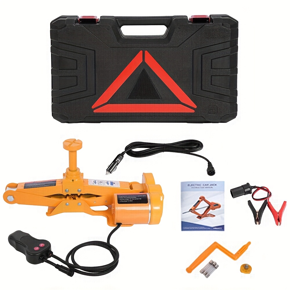 E-shop Scheren-Wagenheber 3 Tonnen Elektrischer Wagenheber-Set DC 12V Reifenheber-Werkzeugsatz Rollwagenheber Heben mit handkraftsparender Funktion für