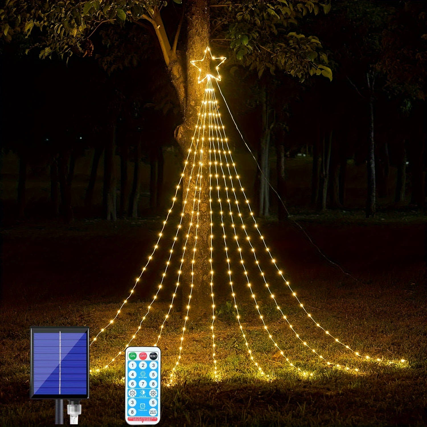 Christmas Decorations Outdoor String Lights 8 , 300 Led Christmas Tree Lights Star Lights For Yard Garden Backyard Wedding Holiday Decor