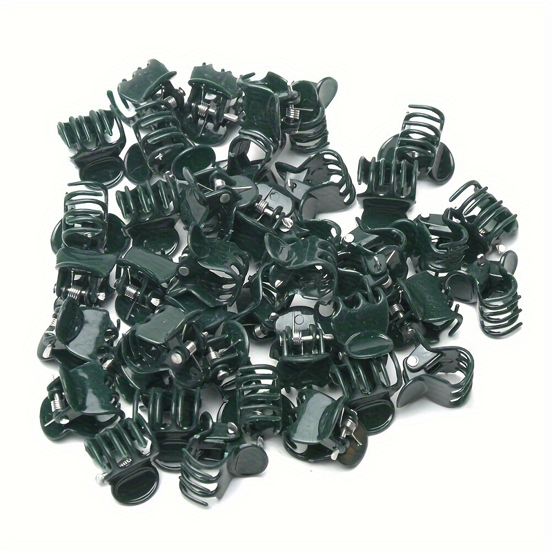 Pinenuts 100 Stück Orchideen Klammern Pflanzenclips, 1.5 Cm Dunkelgrüne