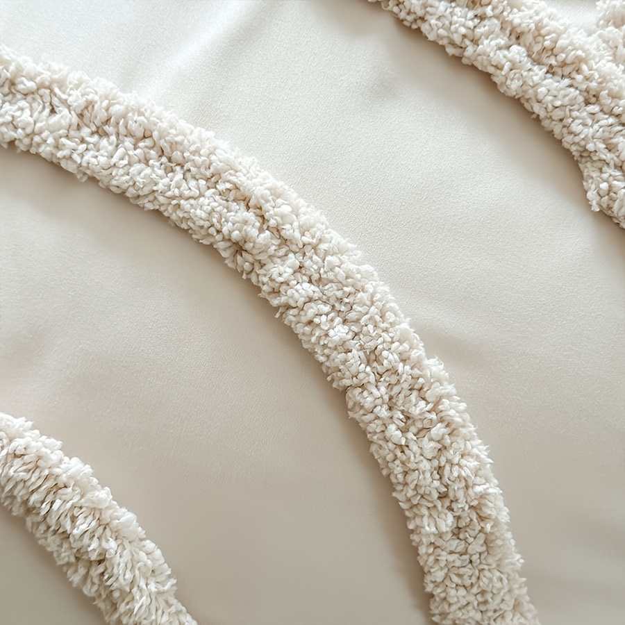 2pcs/3pcs Tufted Nordic Bohemian Style Bedding, Modern Minimalist Soft and Comfortable Bedding, Duvet Cover Set with Zipper (Includes 1 Duvet Cover and 1 Pillowcase/2 Pillowcases). Available in Multiple Colors and Sizes, a Suitable Gift for Family