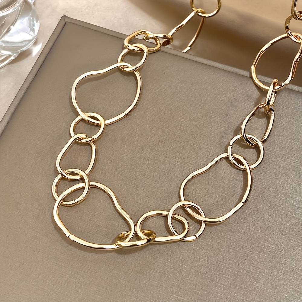Fashion Irregular Geometric Chains Unique Necklace For Men Women Chic Jewelry