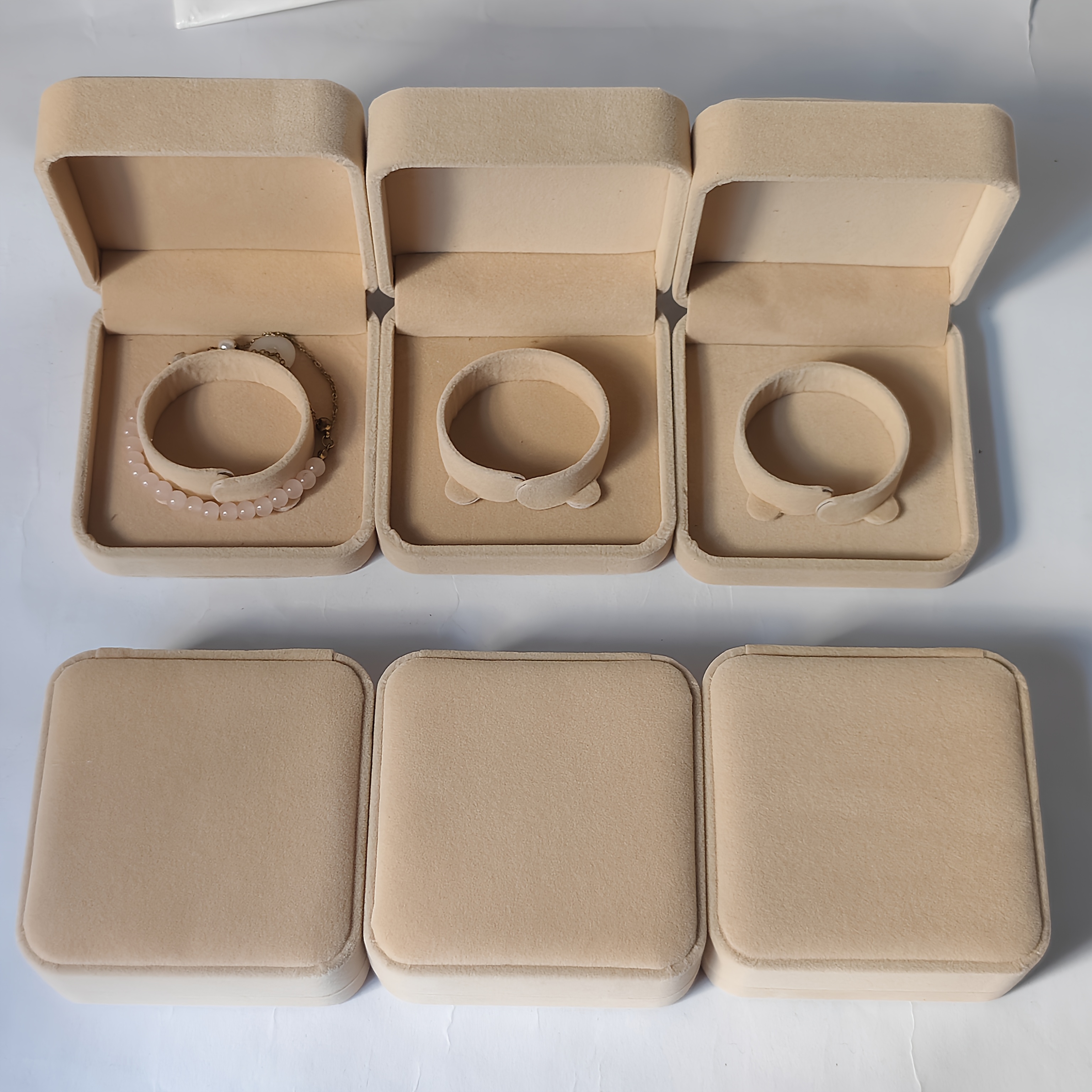 2/6/12pcs Velvet Bracelet Box Set, High-End Gift Packaging
