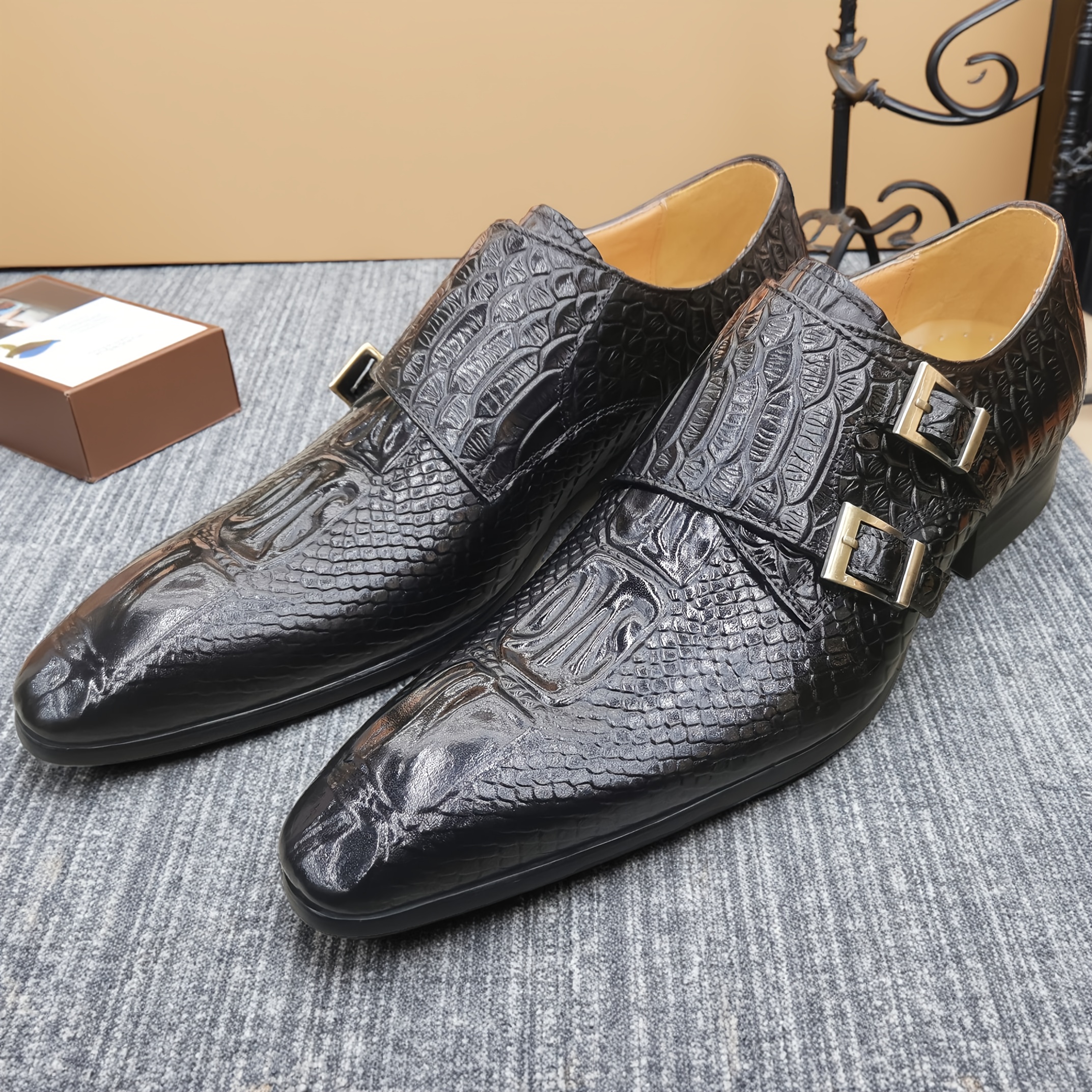 men crocodile shoes sold on Temu United States