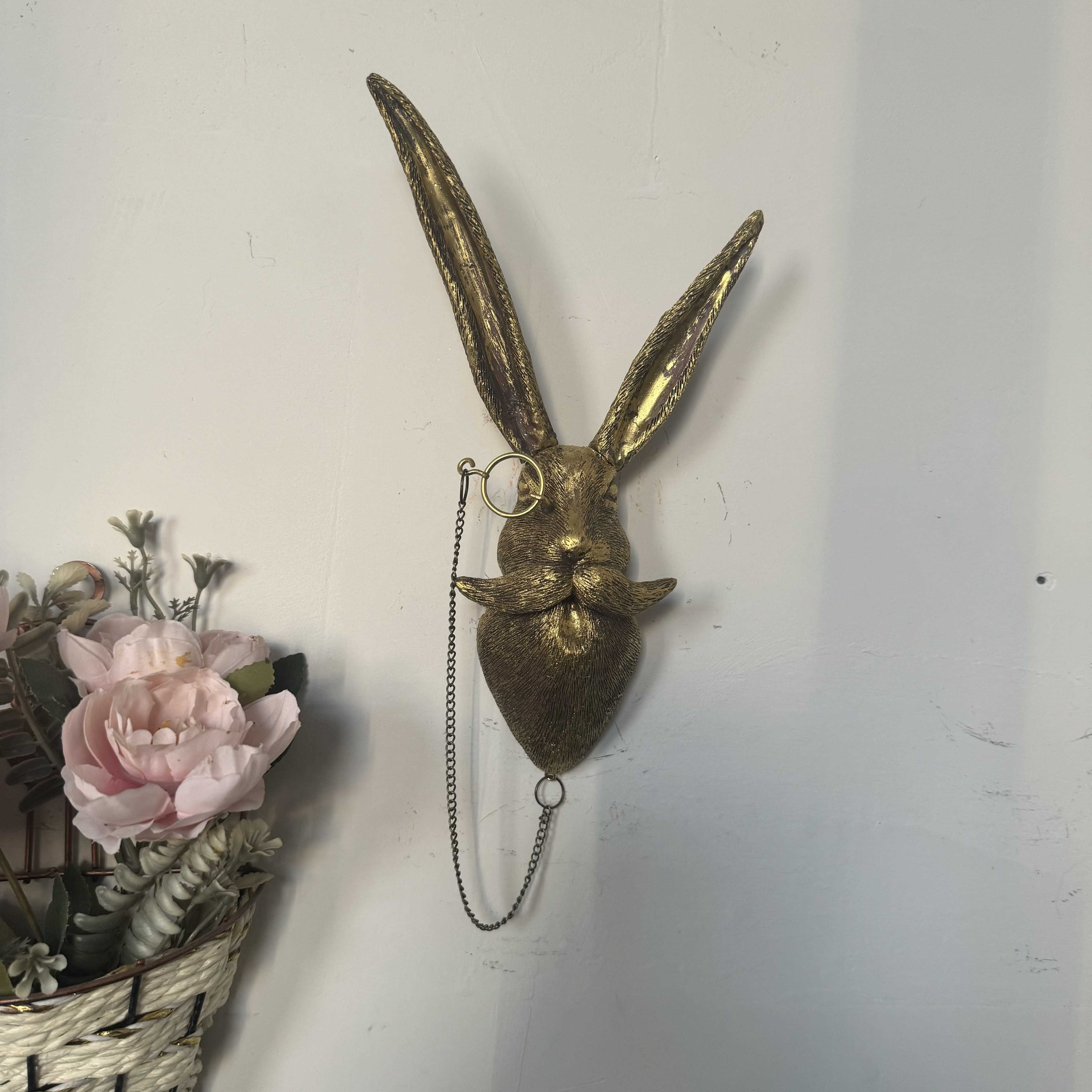 

1pc, Wall Decoration Rabbit Decoration Wall Hanging Decoration Gift, Bedroom Decor, Hanging Wall Art, Living Room Decor, Room Decor, Wall Decor