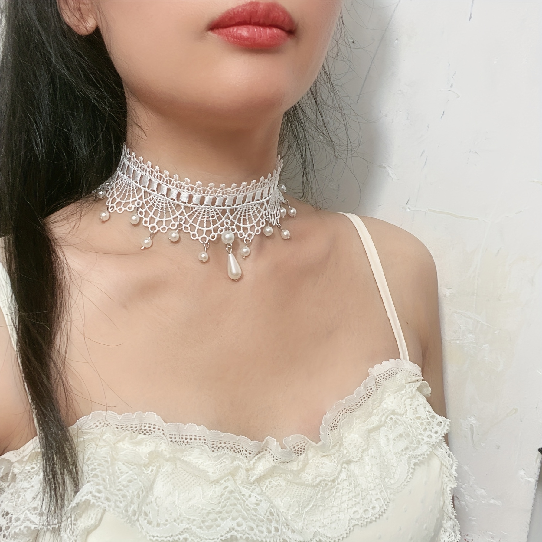 green emerald velvet dress poetrydesigns Rose Gold Choker Necklace Earrings and Bracelet Set: Modern Elegance for Wedding, Prom & Formal Earrings + Necklace + Bracelet / Rose Gold main image 1