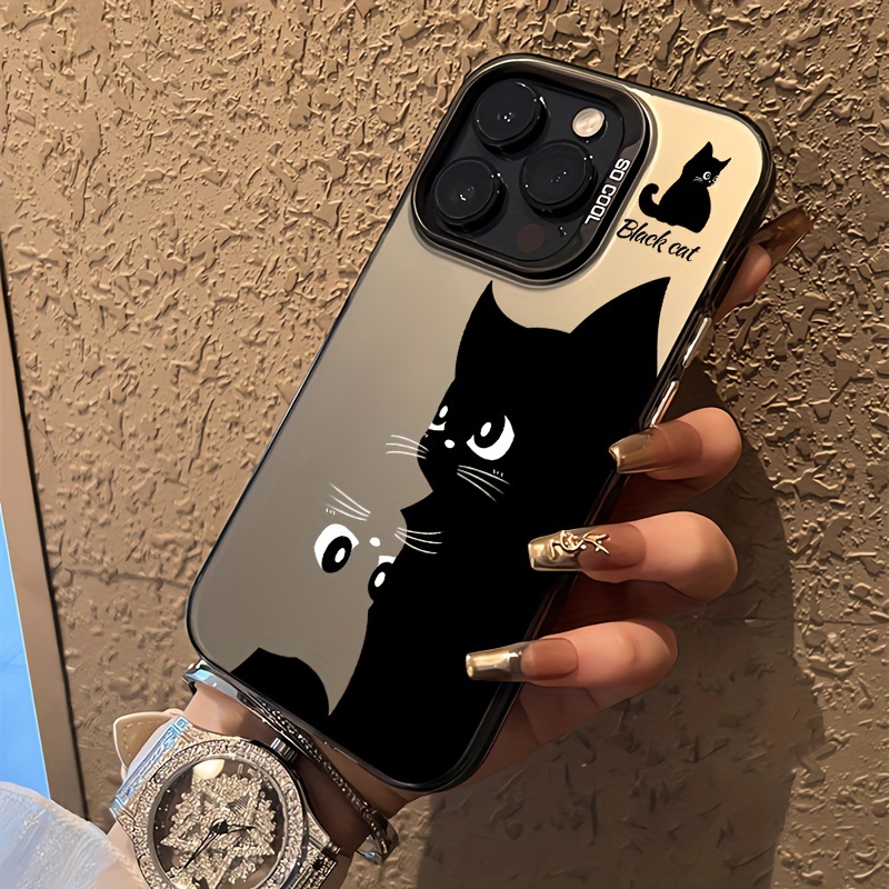 TEMU Cartoon Black Cat Phone Case For Iphone Plus// Max, Iphone 14/14 Plus/14 Pro/14 Pro Max, Iphone 13/13 Pro/13 Pro Max, Iphone 12/12 Pro/12 Pro