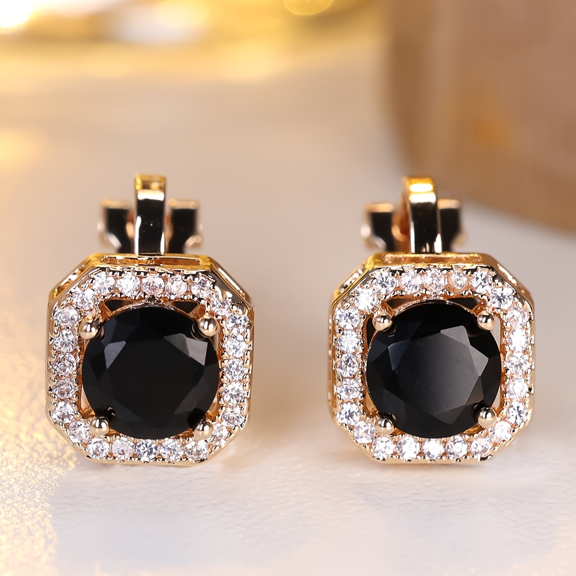TEMU 1 Pair Round Cut Earrings For Women Trendy Jewelry Princess Earrings Gift