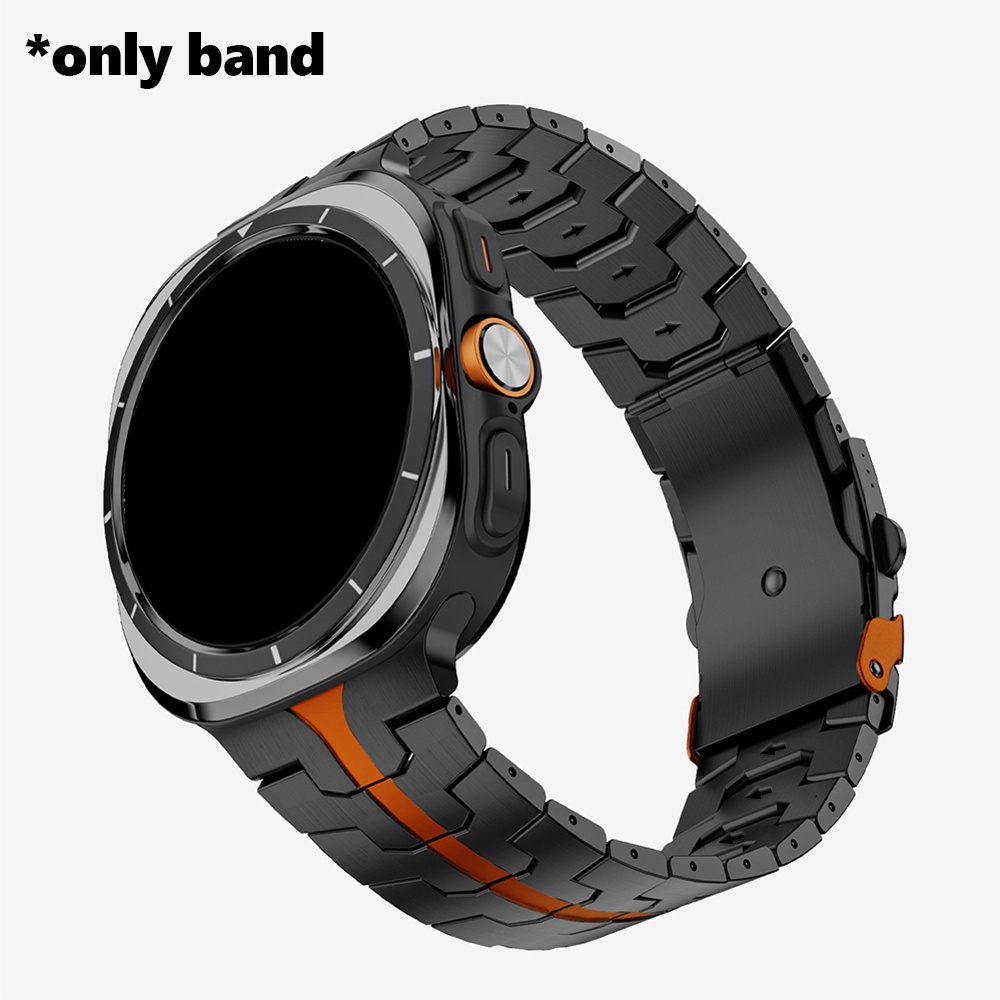 Image of Men Titanium Alloy Band For Galaxy Watch Ultra 2 Ultra 2025 Ultra 47mm Curved End Bracelet For 47mm Watch 8 Business Strap