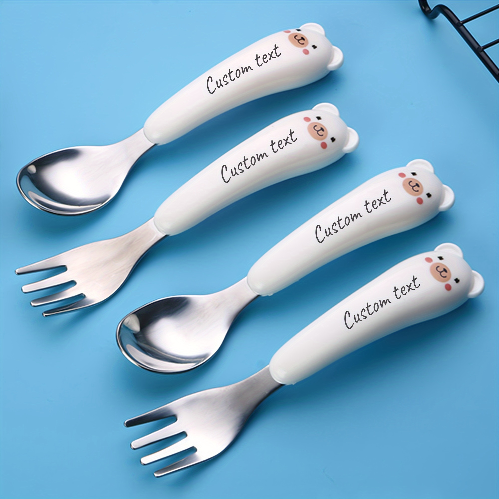 2pcs custom engraved stainless steel cutlery set personalized tableware for mom     ideal for christmas birthday   gifts Product details 2