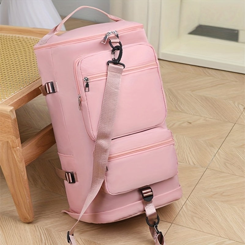 Image of Travel Bag Large Capacity Handbag Double Shoulder Bag Multifunctional Fitness Sports Style Multifunctional Crossbody Luggage Bag Handbag Women's Backpack