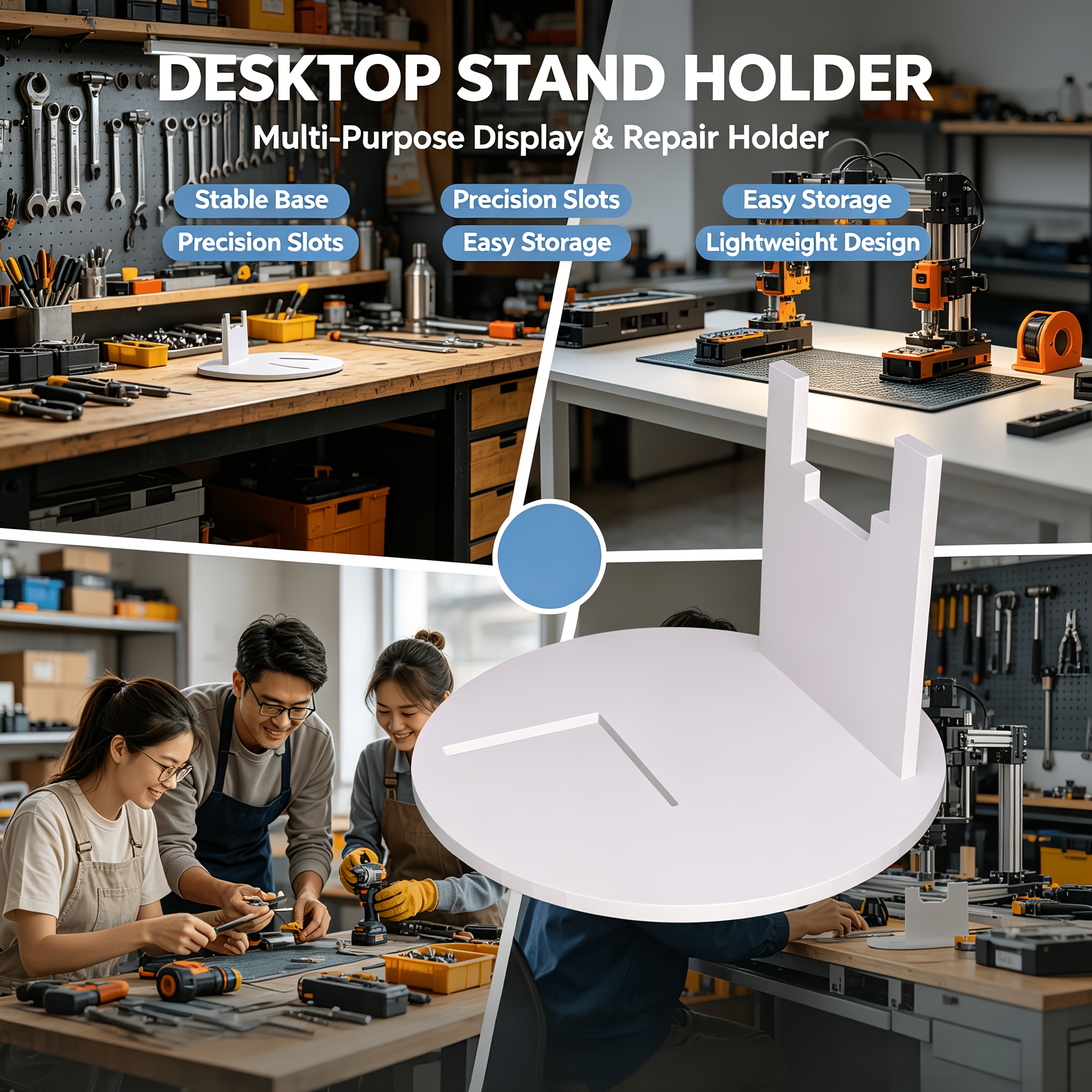 TEMU Supporto per pistola per colla a caldo, organizer multifunzionale, da lavoro a , scaffale portaoggetti, vassoio per posizionare accessori per di