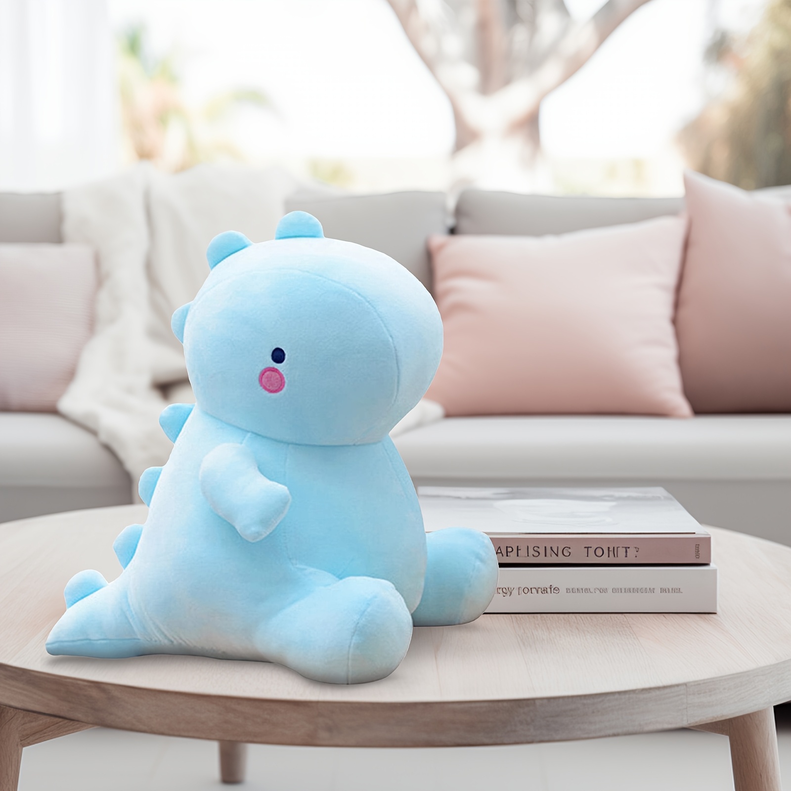 2025 New Cute Dinosaur Plush Toy - Soft Stuffed Animal with Expressive Eyes, Vibrant Colors & Detailed Design, Creative Home Decor Gift for Boys & Girls, Birthday Present, Playful Bedroom Accessory, Whimsical Design, Highquality Stitching