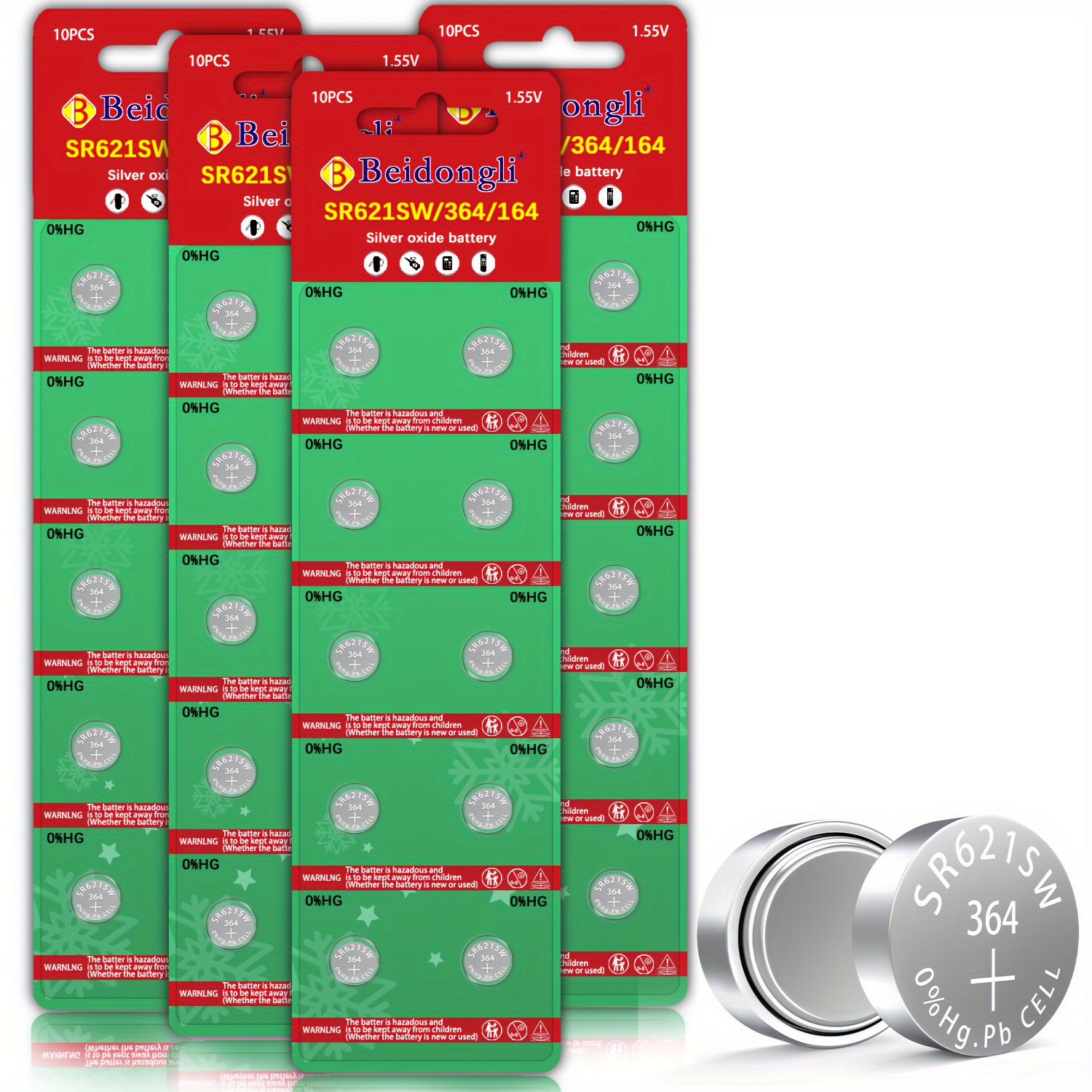 

Sr621sw 364 164 Watch Battery 364 621 Battery 1.5v Button Battery Pack Battery Used For Remote Control Of Watches, Car Keys, Toys