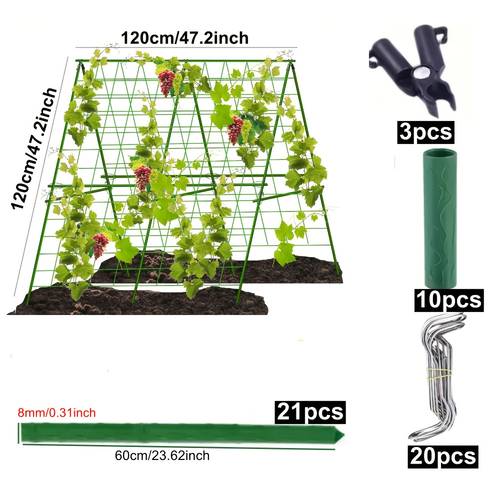 strapazierfähiges a-förmiges metall-spalier für hochbeete – außen -pflanzenstütze für klettergemüse, ranken, bohnen, erbsen, tomaten, rosen – stabiler für balkon, hinterhof (keine überarbeitung)