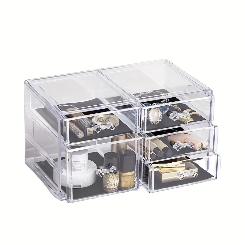 Drawer style Storage Box Transparent Multi grid Cosmetics - Temu